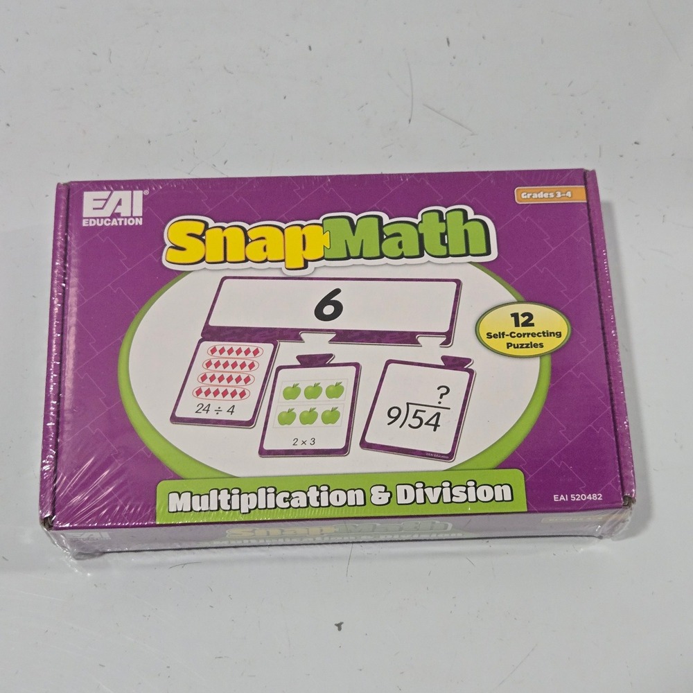 EAI Education SnapMath Multiplication & Division 12 Self-Correcting Puzzles